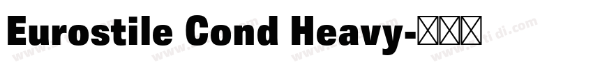 Eurostile Cond Heavy字体转换